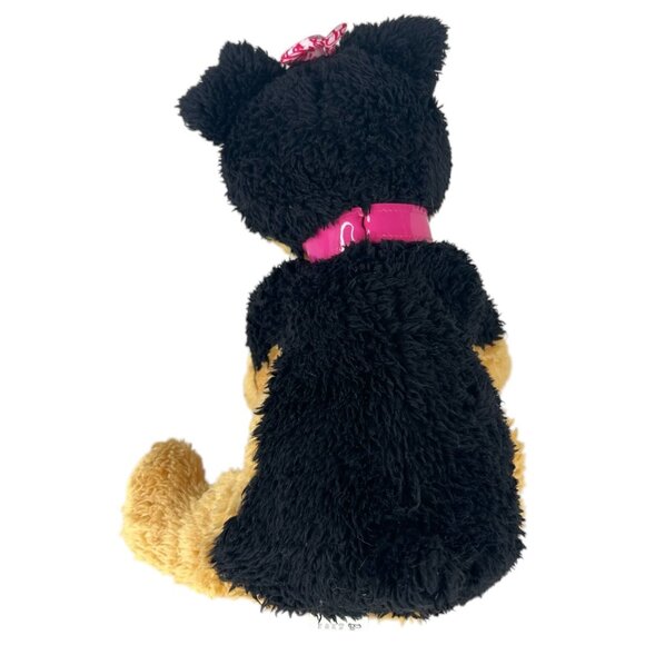 Mattel Barbie Plush Dog Plush Toy Sounds Working Black & Tan Pink Bow & Collar - Picture 5 of 11